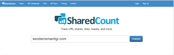 Shared Count Site Analiz Aracı